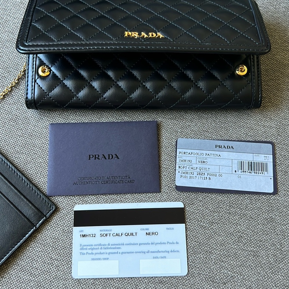 Prada Soft Calf Quilt Wallet-Authentic-EUC - Picture 11 of 14